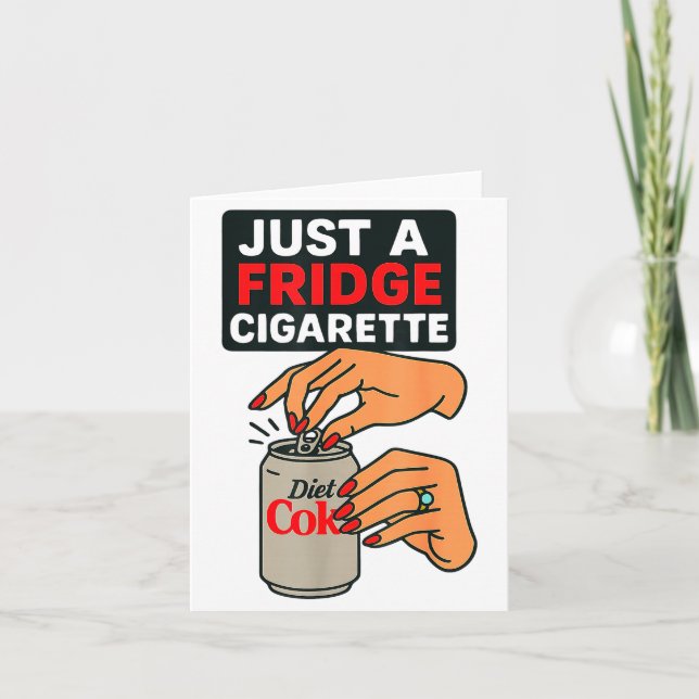 Carte Juste une frigo cigarette drôle main design cool c (Devant)