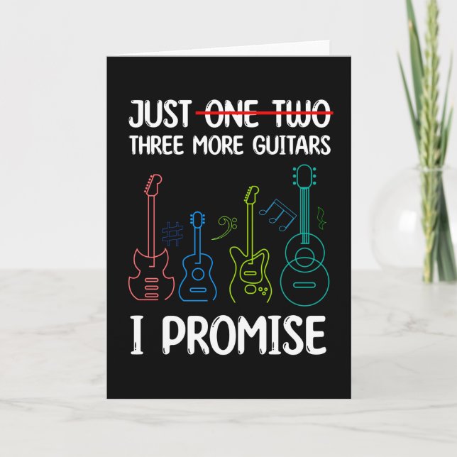 Carte Juste Une Guitare De Plus Je Promets Don Pour Guit (Devant)