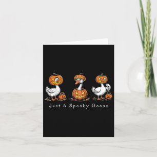 Carte Juste Une Oie Éffrayante Halloween Silencieuse Oie