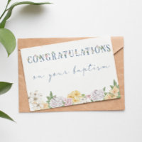 JW Baptism Cadeaux - Salutation aux fleurs blanche