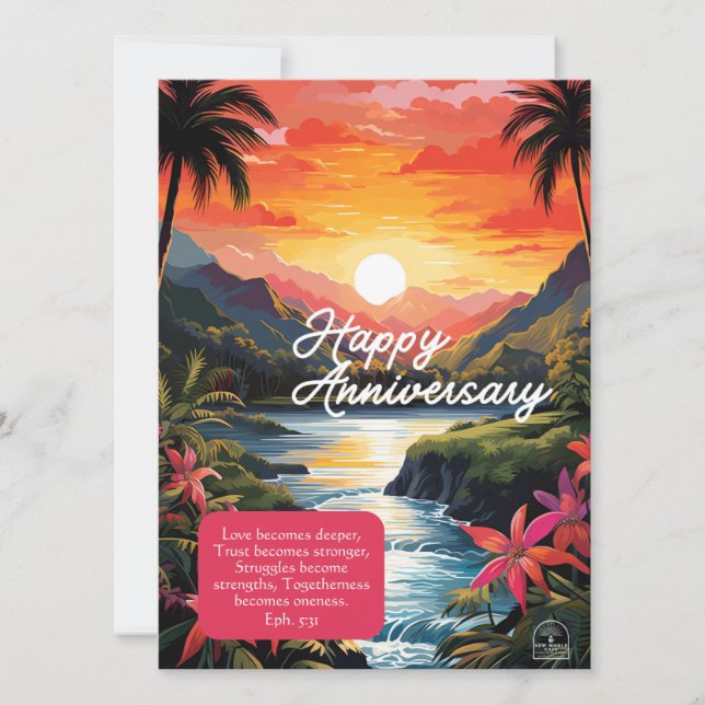 Carte JW Happy Anniversary Card pour les Témoins de Jého (Devant)