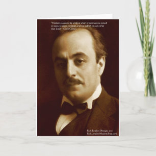 Carte Kahlil Gibran Citation "Sagesse Fière" Cadeaux & C