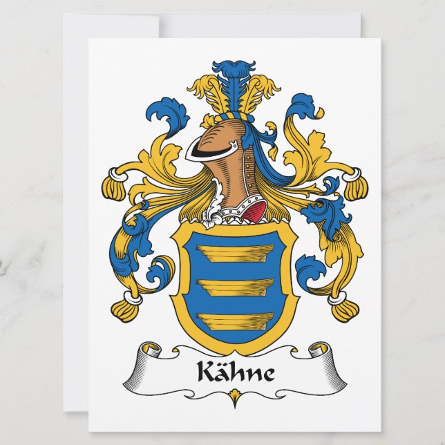 Carte Kahne Family Crest (Devant)