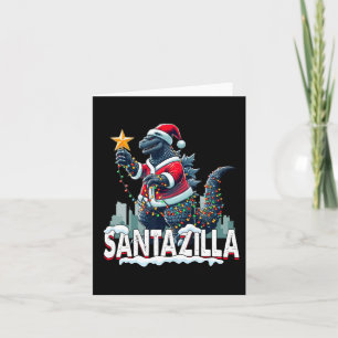 Carte Kaiju Christmas Santazilla Japonais Monster Dinosa