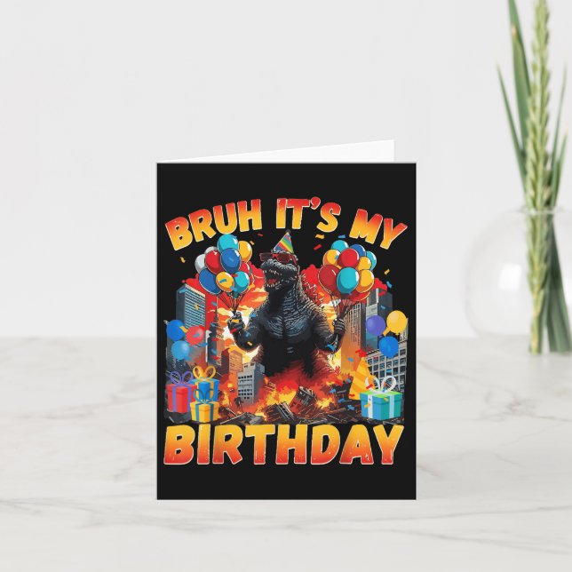 Carte Kaiju fête d'anniversaire Japon Monster Dinosuar S (Devant)