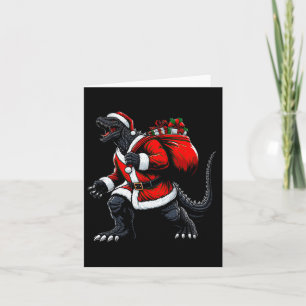 Carte Kaiju Père Noël Noël Santazilla Monstre Japonais