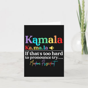 Carte Kamala Hariss La Si c'est trop difficile de faire 