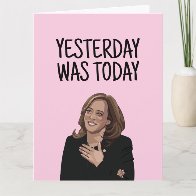 CARTE KAMALA HARRIS ANNIVERSAIRE AMUSANT (Devant)