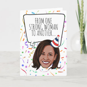 Carte Kamala Harris Anniversaire : D'une femme forte