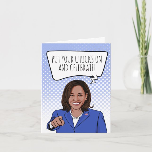 Carte Kamala Harris Anniversaire : Mettez vos canards (Devant)
