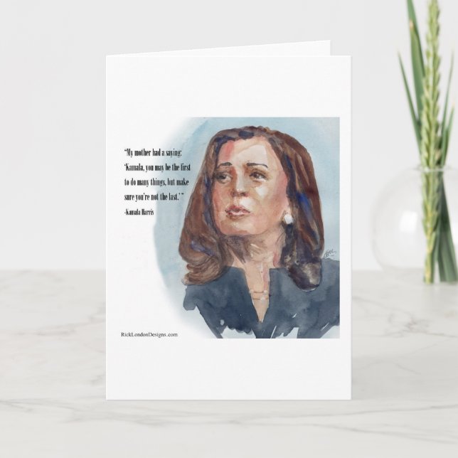 Carte Kamala Harris et Citation (Devant)
