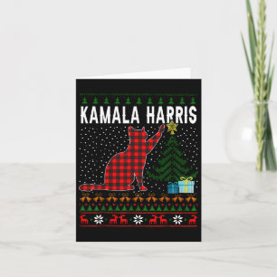 Carte Kamala Harris Funny Chat Noël laid Noël