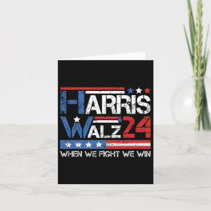 Carte Kamala Harris Tim Waltz 2024 Quand on se bat on ga
