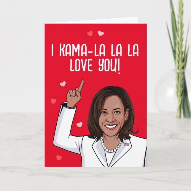 Carte Kamala - Je t'aime Kama-la-la, Saint-Valentin (Devant)