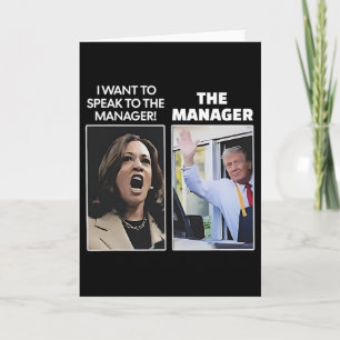 Carte Kamala je veux parler au directeur Trump Mcdona