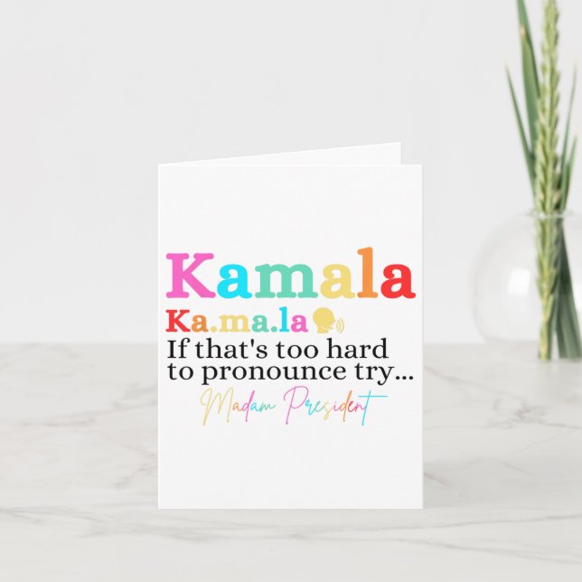 Carte Kamala Si c'est trop difficile de proclamer ça Ess (Devant)