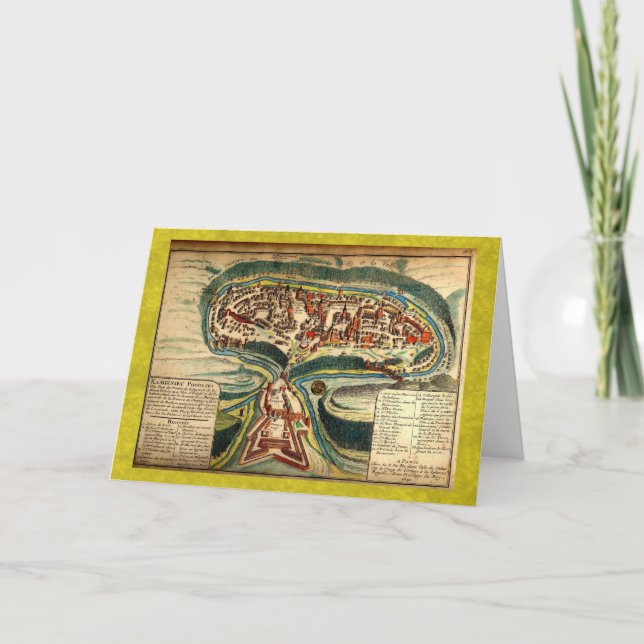 Carte Kamianets Podilskyi 1691 (Devant)