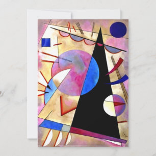 Carte Kandinsky - Cubisme Abstrait avec rose et blues