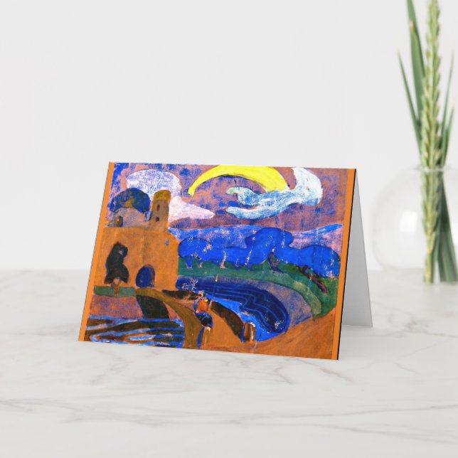 Carte Kandinsky - La Comète, peinture colorée, (Devant)