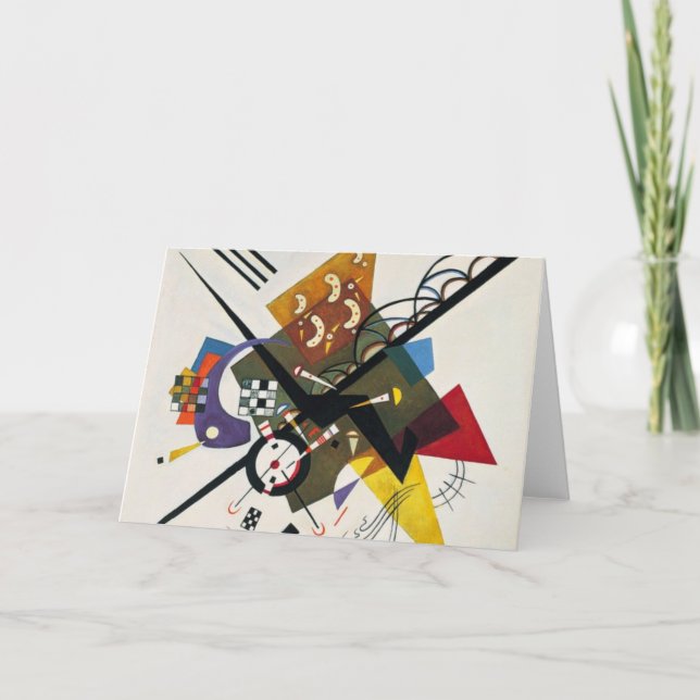 Carte Kandinsky Sur Blanc Deux Peintures Abstraites (Devant)