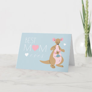 Carte Kanga & Roo   Meilleure maman jamais - Fête des mè