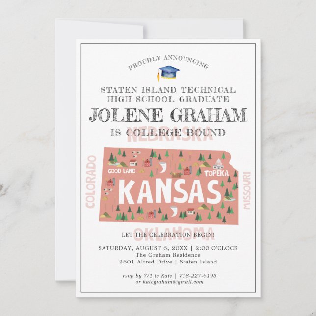Carte Kansas | College Bound Graduation Party (Devant)