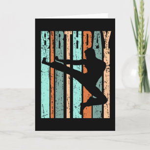Carte Karate Anniversaire Hommes Enfants Garçons Rétro V