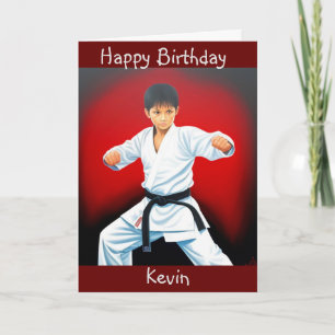 Carte Karate Boy Anniversaire