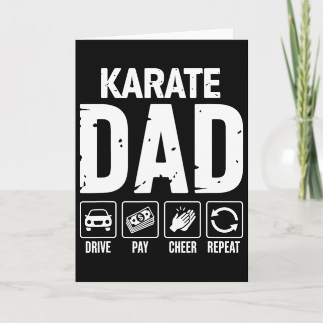Carte Karate Dad Drive Pay Cheer Dad Of A Karate Fighter (Devant)