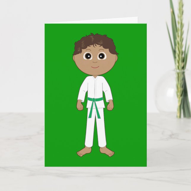 Carte Karate Félicitations Ceinture Verte (Devant)
