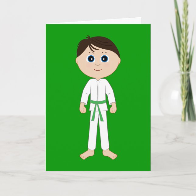 Carte Karate Félicitations Ceinture Verte (Devant)