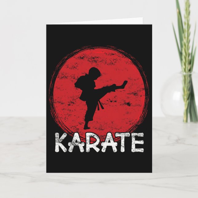 Carte Karate Fighter Boy - Japan - Child Does Karate Kic (Devant)