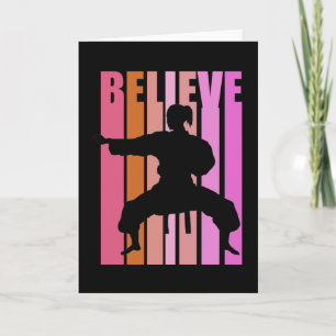 Carte Karate Girls Kung Fu Krav Maga Anniversaire Retro