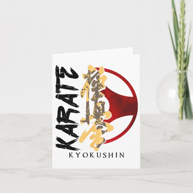 Carte Karate Kyokushin Martial Arts Trainer Fighter Mart (Devant)