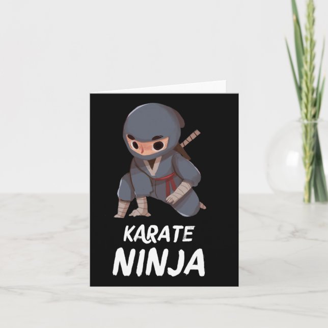 Carte Karate Ninja Boy Funny Arts Martiaux Sports (Devant)