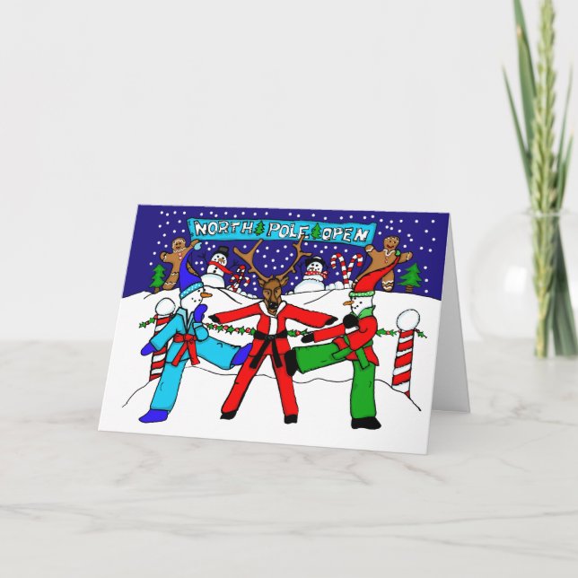 Carte Karate Snowmen et Reindeer Karate Tournament (Devant)
