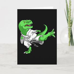 Carte Karate T-rex Dino Élève Dinosaure Professeur Karat
