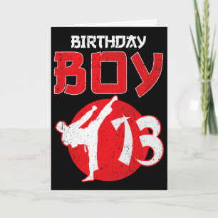 Carte Karate Taekwondo 13 ans Anniversaire Martial Art