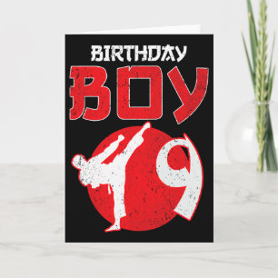 Carte Karate Taekwondo 9 Ans Anniversaire Arts Martiaux