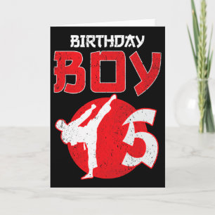 Carte Karate Taekwondo Anniversaire 5 Ans Arts Martiaux