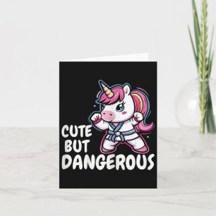 Carte Karate Unicorn Mignonne Mais Dangereux Funny Marti