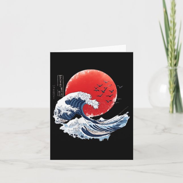 Carte Katsushika Hokusai Japonaise Grande Vague Hommes F (Devant)