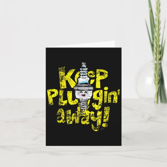Carte Kawaii Bougie d'allumage Conserver le plug-in de d (Devant)