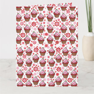 Carte Kawaii Cupcake Design - Illustration de dessert mi