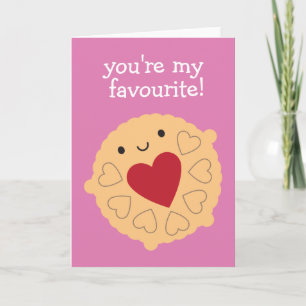 Carte Kawaii Jammie Dodger Biscuit