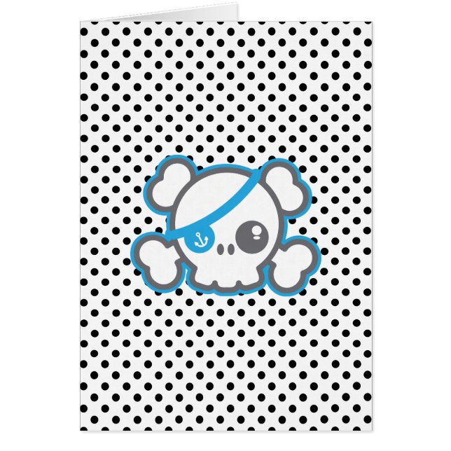 Carte Kawaii Pirate Skate Note (Devant)