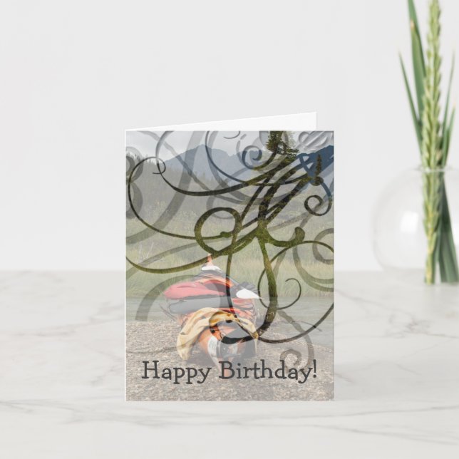 Carte Kayak Balance ; Joyeux anniversaire (Devant)
