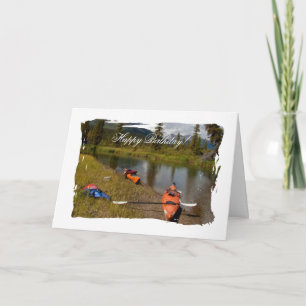 Carte Kayaks au repos ; Joyeux anniversaire