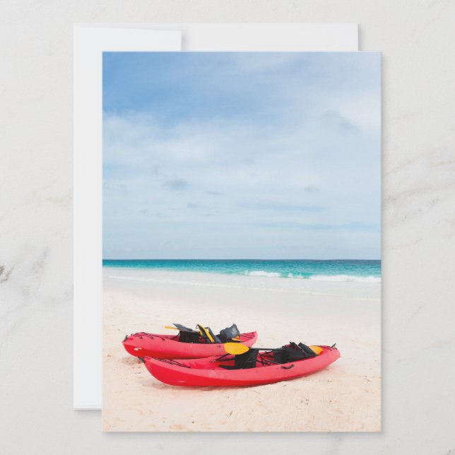 Carte Kayaks sur la plage (Devant)