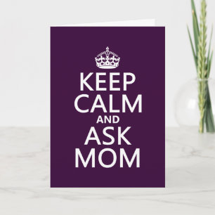 Carte Keep Calm and Ask Mama